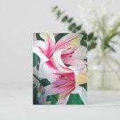 Blume Aquarellmalerei Postkarte (Stehend Vorderseite)