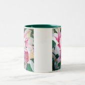 Blume Aquarellmalerei Zweifarbige Tasse