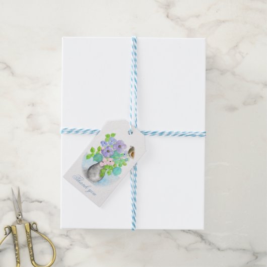 Blume Aquarellmarken von OrDesign Geschenkanhänger (Mit Garn)