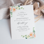 Blume Aquarellpfirsich Einladung