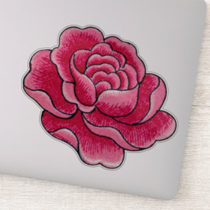 Blume Aquarellrosa Aufkleber