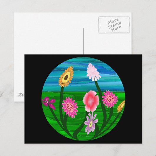 Blume Aquarium Postkarte (Vorne/Hinten)