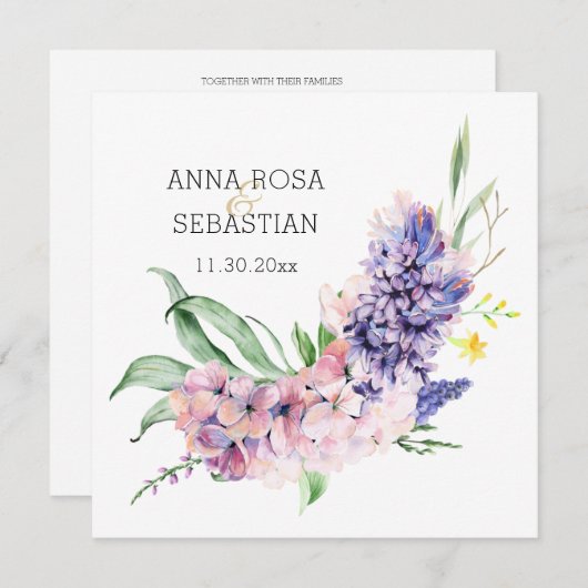 *~* Blume AR15 QR UAWG Boho Einladung zur Hochzeit (Vorne/Hinten)