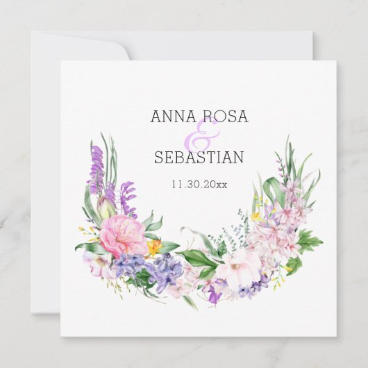 *~* Blume AR15 QR UAWG Boho Wedding Einladung (Vorderseite)