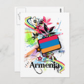 Blume Armenien Postkarte (Vorne/Hinten)