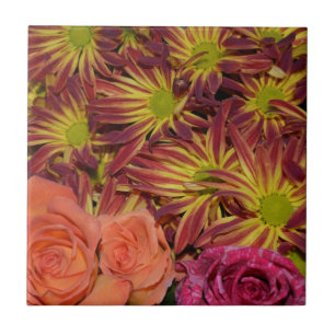 Blume Arrangements Mums buntes Schicksal Fliese