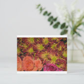 Blume Arrangements Mums buntes Schicksal Postkarte (Stehend Vorderseite)