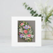 Blume Arregment Dankeschön Karte (Stehend Vorderseite)