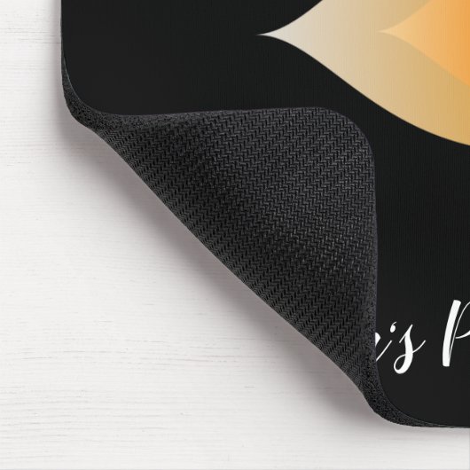 Blume Art auf schwarz Mousepad (Ecke)