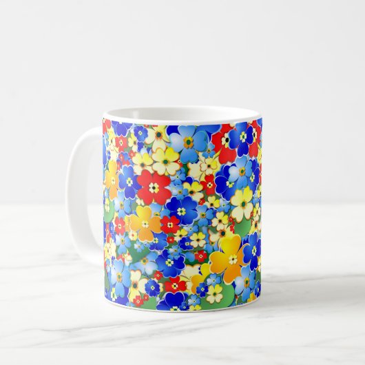 Blume Art Deco Kaffeetasse (Vorderseite Links)