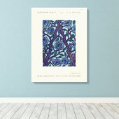 Blume Art Deco Leinwanddruck (Insitu (Holzboden))