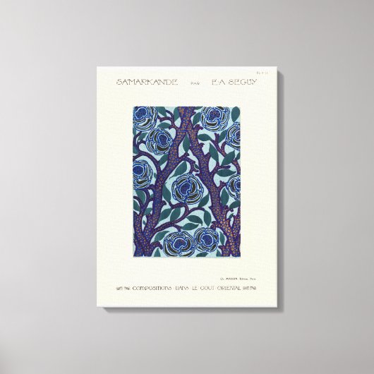 Blume Art Deco Leinwanddruck (Vorderseite)