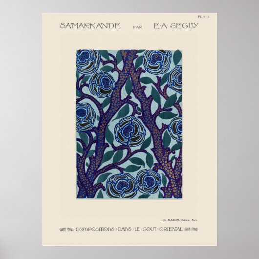 Blume Art Deco Poster (Vorne)