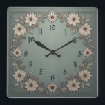 Blume Art Deco Quadratische Wanduhr<br><div class="desc">Großartiges Uhrendesign. Du wirst es wie andere Liebe bekommen. Sie können dieses Design auch für andere Produkte verwenden,  die Sie mögen,  oder Ihren Text anpassen und hinzufügen. Folgen Sie mir für mehr. Vielen Dank. Ich wünsche Ihnen einen schönen Tag.</div>