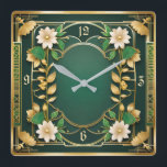 Blume Art Deco Quadratische Wanduhr<br><div class="desc">Großartiges Uhrendesign. Du wirst es wie andere Liebe bekommen. Sie können dieses Design auch für andere Produkte verwenden,  die Sie mögen,  oder Ihren Text anpassen und hinzufügen. Folgen Sie mir für mehr. Vielen Dank. Ich wünsche Ihnen einen schönen Tag.</div>