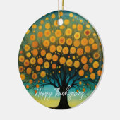 Blume Art Fall Tree Erntedank Card Keramik Ornament (Links)