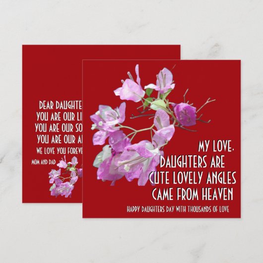 BLUME ART GIFT FÜR DEN TOCHTERTAG (Vorne/Hinten)