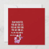 BLUME ART GIFT FÜR DEN TOCHTERTAG (Rückseite)