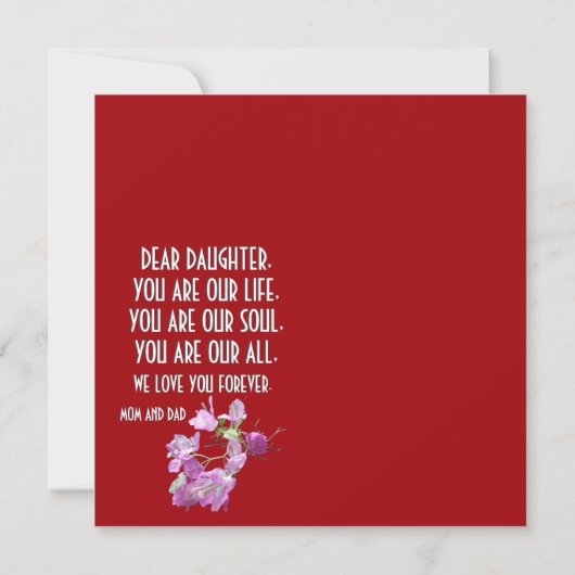 BLUME ART GIFT FÜR DEN TOCHTERTAG (Rückseite)