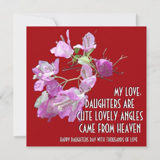 BLUME ART GIFT FÜR DEN TOCHTERTAG (Vorderseite)