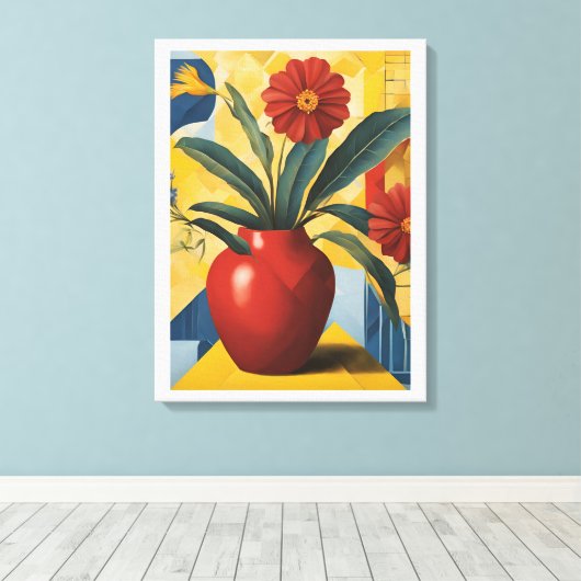 Blume Art Leinwanddruck (Insitu (Holzboden))