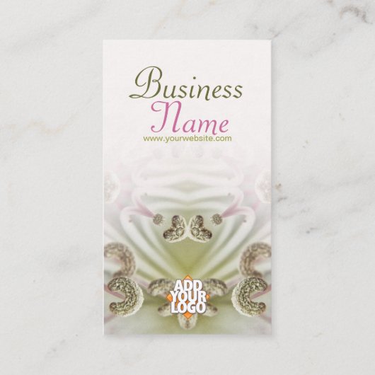 Blume Art Macro: Stamen Butterfly Business Card Visitenkarte (Rückseite)