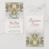 Blume Art Macro: Stamen Butterfly Business Card Visitenkarte (Vorne/Hinten)