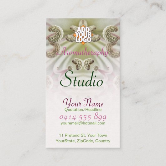 Blume Art Macro: Stamen Butterfly Business Card Visitenkarte (Vorderseite)