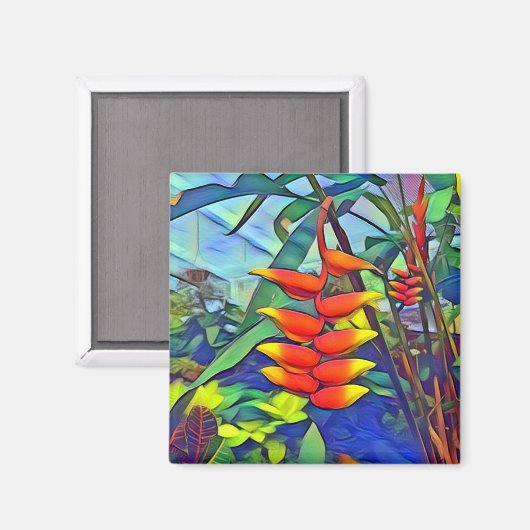 Blume Art Magnet (Vorderseite/Rückseite)