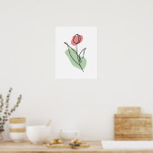 Blume Art Poster (Küche)