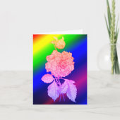 Blume Art Rainbow Note Card Dankeskarte (Vorderseite)