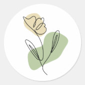 Blume Art Runder Aufkleber (Vorderseite)