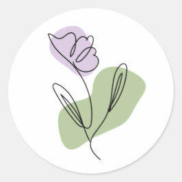 Blume Art Runder Aufkleber