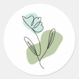 Blume Art Runder Aufkleber