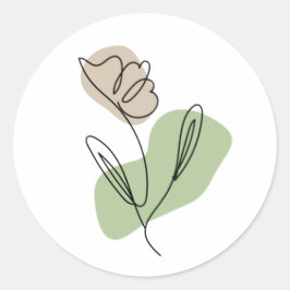 Blume Art Runder Aufkleber