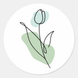 Blume Art Runder Aufkleber