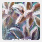 Blume Art Square Sticker (Vorderseite)