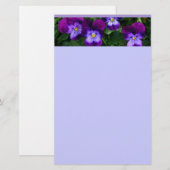 Blume Art Violets Briefpapier (Vorne/Hinten)