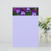 Blume Art Violets Briefpapier (Stehend Vorderseite)
