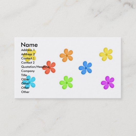 Blume Art Visitenkarte (Vorderseite)