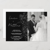 Blume Art Wedding Einladungen mit Foto (Vorne/Hinten)