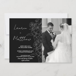 Blume Art Wedding Einladungen mit Foto