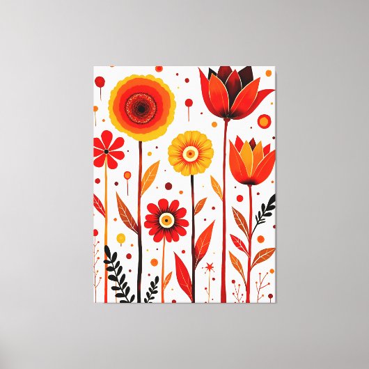 Blume Art White Background Kunst Leinwanddruck (Vorderseite)