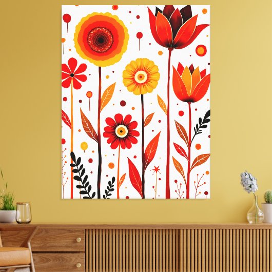 Blume Art White Background Kunst Leinwanddruck (Insitu (Wohnzimmer))