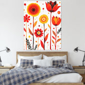 Blume Art White Background Kunst Leinwanddruck (Insitu (Schlafzimmer))