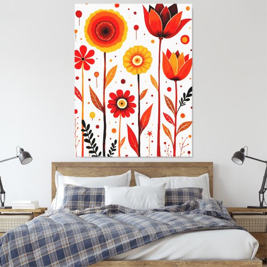 Blume Art White Background Kunst Leinwanddruck (Insitu (Schlafzimmer))