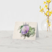 Blume Artichoke Karte (Gelbe Blume)