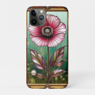 Blume Artwork in Eleganter Goldener Rahmen Case-Mate iPhone Hülle