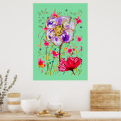 Blume Artwork Poster (Küche)