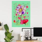 Blume Artwork Poster (Heimbüro)
